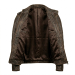 Men's Premium Brown Distressed Leather Jackets Blackstone Jackets Inner View