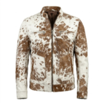 Men's Premium Brown White Pony Hair Leather Jacket Blackstone Jackets