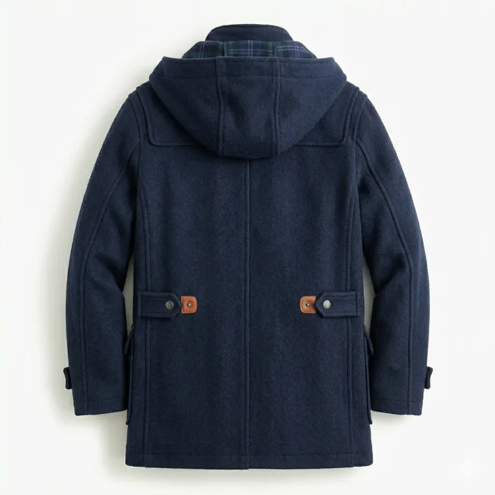 Modern Men's Navy Blue Wool Duffle Coat Sale front Blackstone Jackets
