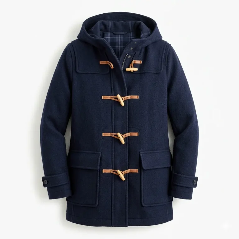 Modern Men's Navy Blue Wool Duffle Coat Sale front Blackstone Jackets