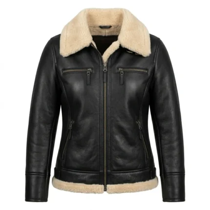 Performance Wear Women's Brown Aviator Leather Jacket Blackstone Jackets