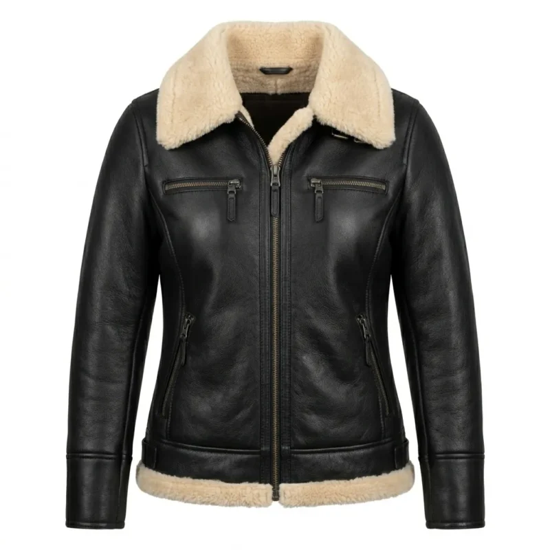 Performance Wear Women's Brown Aviator Leather Jacket Blackstone Jackets