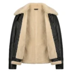 Performance Wear Women's Brown Aviator Leather Jacket Blackstone Jackets Inner View