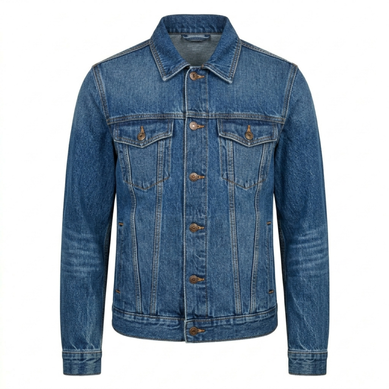 Premium Men's Blue Cotton Denim Jacket Blackstone Jackets