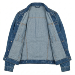 Premium Men's Blue Cotton Denim Jacket Blackstone Jackets Inner View
