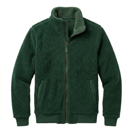 Premium Men's Green Fleece Sherpa Jacket Blackstone Jackets