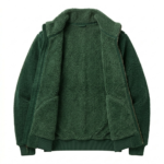 Premium Men's Green Fleece Sherpa Jacket Blackstone Jackets Inner View