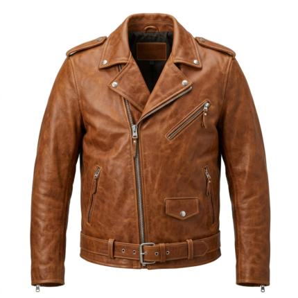Premium Men's Tan Genuine Leather Double Rider Jacket Blackstone Jackets