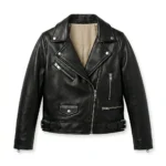 Prestige Girls Kids Black Leather Biker Leather Jacket Blackstone Jackets