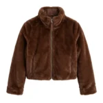 Professional Grade Girls Kids Brown Faux Fur Jacket Blackstone Jackets