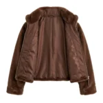 Professional Grade Girls Kids Brown Faux Fur Jacket Blackstone Jackets Inner View
