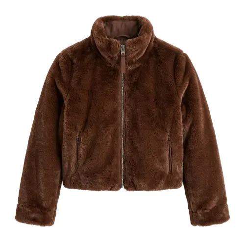 Professional Grade Girls Kids Brown Faux Fur Jacket Blackstone Jackets