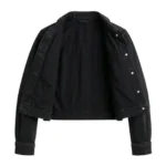 Refined Girls Kids Black Denim Jacket Outerwear Blackstone Jackets Inner View