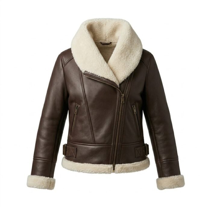 Sherpa jacket for women Unique Handmade Winter Outerwear Sherpa Jacket for Women | Blackstone Jackets - Image 1
