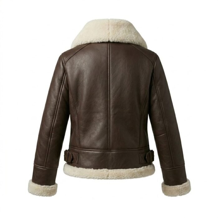 Unique Handmade Winter Outerwear Sherpa Jacket for Women | Blackstone Jackets - Image 3