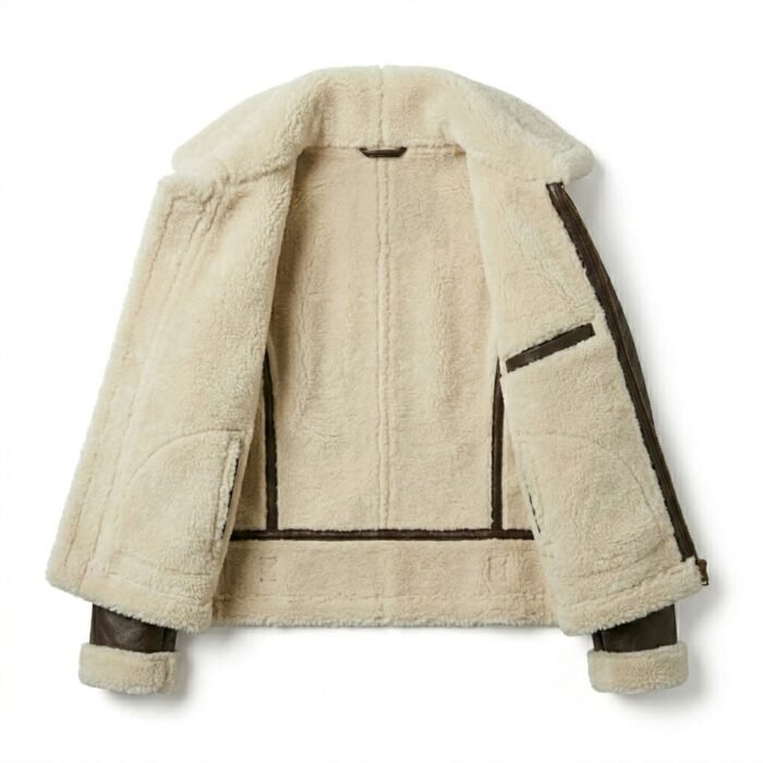 Unique Handmade Winter Outerwear Sherpa Jacket for Women | Blackstone Jackets - Image 2
