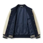 Signature Boys Kids Navy Wool Varsity Jacket Blackstone Jackets Inner View