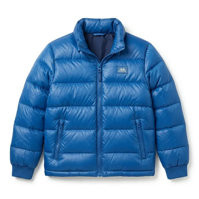 Superior Boys Kids Blue Synthetic Puffer Jacket Blackstone Jackets