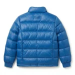 Superior Boys Kids Blue Synthetic Puffer Jacket Blackstone Jackets Back View