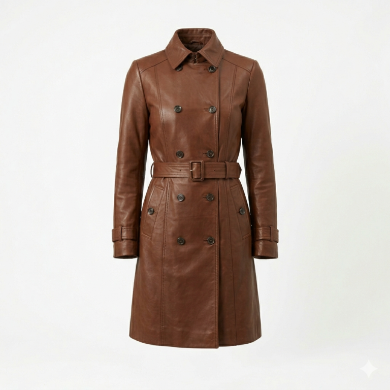 Superior Brown Leather Coats For Women Blackstone Jackets front view