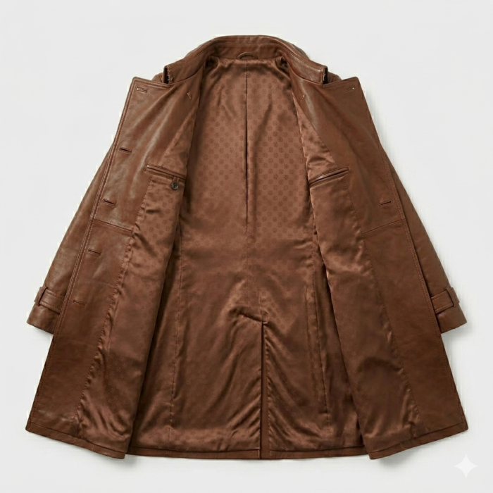 Superior Brown Leather Coats For Women Blackstone Jackets inner view