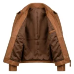 Superior Women's Brown Suede Western Leather Jacket Blackstone Jackets Inner View