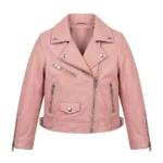 Top-Tier Girls Kids Pink Leather Jacket Apparel Blackstone Jackets
