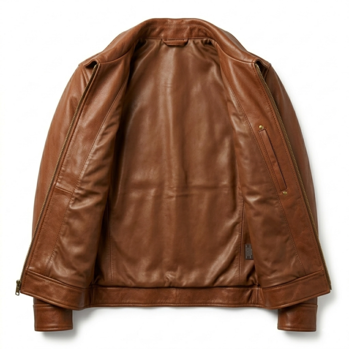 Top-Tier Men's Brown Suede Western Jacket Blackstone Jackets Inner View