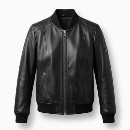 Premium Black Genuine Leather Women's Bomber Jacket | Blackstone Jackets