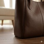Premium Brown Genuine Leather Tote Bag Women's Everyday Carry | Blackstone Jackets - Image 2