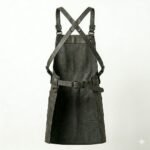 Handcrafted Dark Gray Genuine Leather Barber Apron | Blackstone Jackets - Image 2