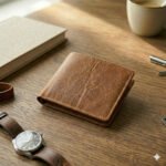 Premium Tan Distressed Genuine Leather Card Holder | Blackstone Jackets - Image 4