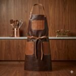 Luxury Two Tone Genuine Leather Chef Apron Men's Workwear | Blackstone Jackets