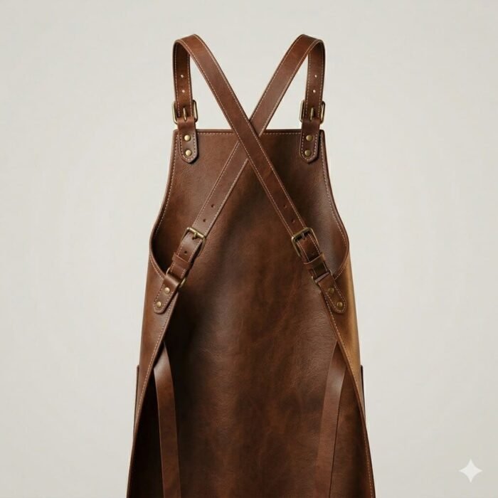 Handcrafted Brown Genuine Leather Craftsman Apron for work | Blackstone Jackets - Image 2