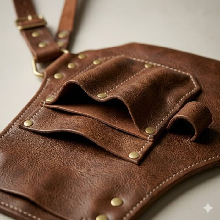 Handcrafted Brown Genuine Leather Craftsman Apron for work | Blackstone Jackets - Image 4