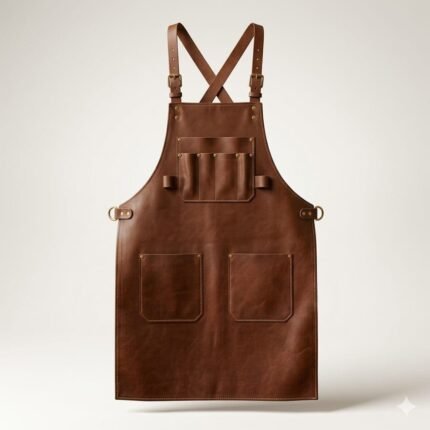 Handcrafted Brown Genuine Leather Craftsman Apron for work | Blackstone Jackets