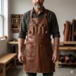 Handcrafted Brown Genuine Leather Craftsman Apron for work | Blackstone Jackets - Image 3
