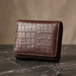 Luxury Brown Crocodile Embossed Wallet | Blackstone Jackets