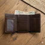 Luxury Brown Crocodile Embossed Wallet | Blackstone Jackets - Image 2