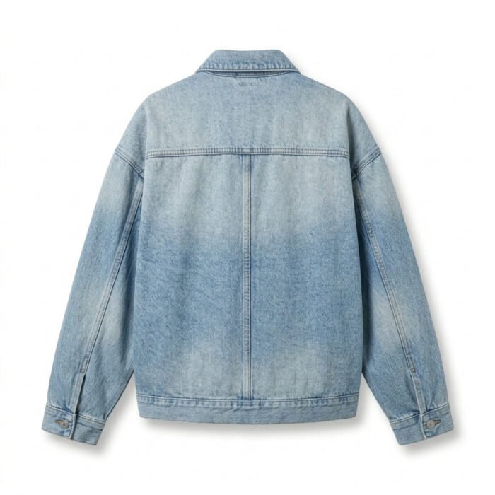 Handcrafted Light Blue Denim Jacket Women's Casual Jean | Blackstone Jackets - Image 2