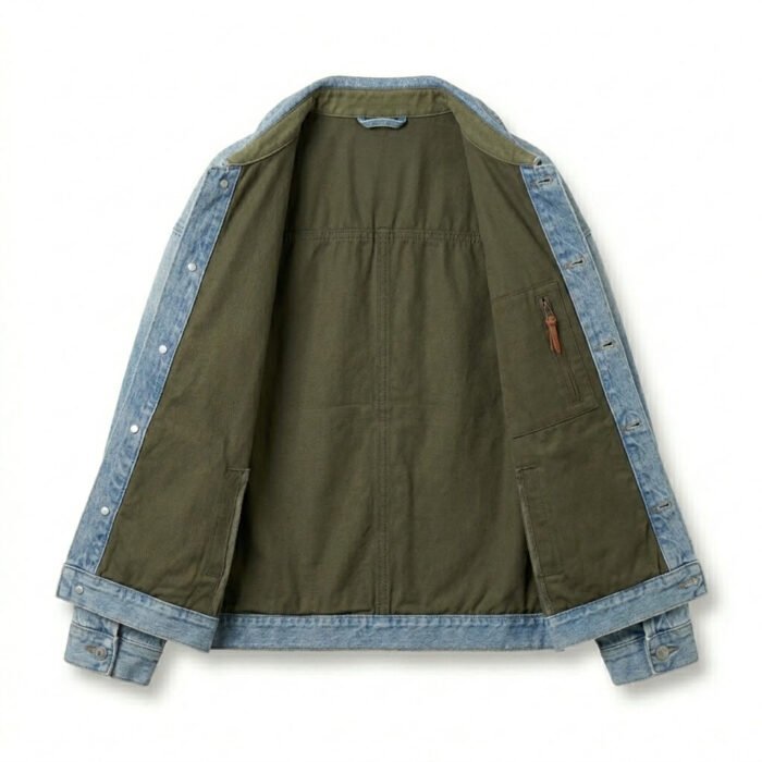 Handcrafted Light Blue Denim Jacket Women's Casual Jean | Blackstone Jackets - Image 3