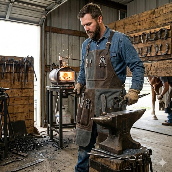 Luxury Handcrafted Genuine Leather Farrier Apron | Blackstone Jackets - Image 3