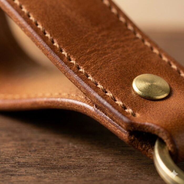 Premium Handmade Genuine Leather Key Fob | Blackstone Jackets - Image 3