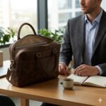 Premium Brown Genuine Leather Laptop Bag | Blackstone Jackets - Image 6