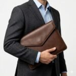 Handmade Genuine Leather Laptop Sleeves Men's Business Portfolio | Blackstone Jackets - Image 4