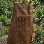 Superior Brown Genuine Leather Gardener Apron | Blackstone Jackets - Image 4