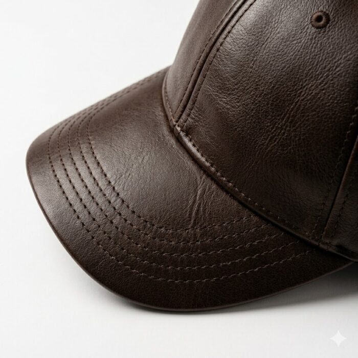 Luxury Handmade Genuine Leather Cap Fashion Accessory | Blackstone Jackets - Image 5