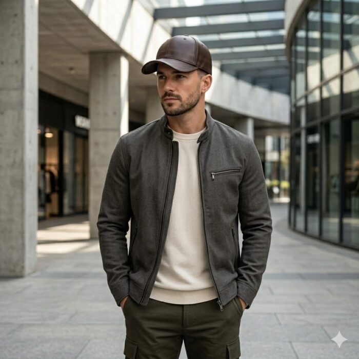 Luxury Handmade Genuine Leather Cap Fashion Accessory | Blackstone Jackets - Image 4