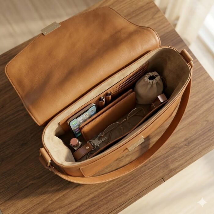 Handmade Genuine Leather Cross Body Bag Women's Accessory | Blackstone Jackets - Image 4