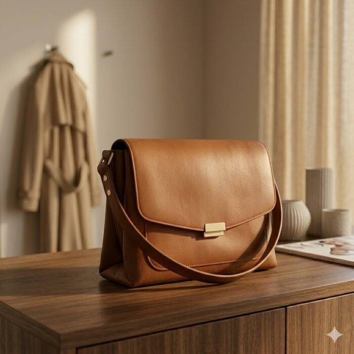Handmade Genuine Leather Cross Body Bag Women's Accessory | Blackstone Jackets - Image 1